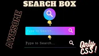CSS Search Box Awesome Design Using Only HTML CSS