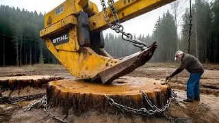 Экстремально Опасная Техника для Спила Деревьев, Монстры Для Удаления Пней