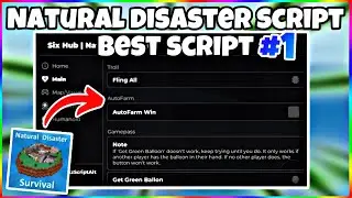 Natural Disaster Script - (Sixhub) - Youtube | Auto Farm , Get Balloons, Fling All Troll More