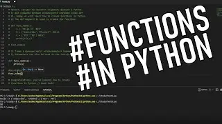 How to create Functions in Python