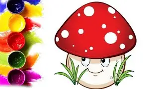 Draw mushroom. Qoziqorin chizish. Mantar çizmek.Нарисовать грибы. Саңырауқұлақтың суретін салу.
