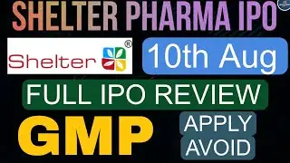 Shelter Pharma IPO Review ll Current GMP Today ll Apply or Not?