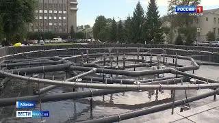 На Театральной площади в Абакане завершается ремонт