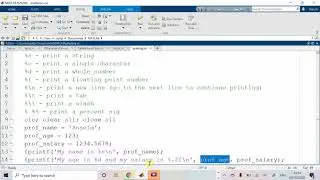 fprintf in Matlab