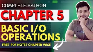 Chapter 5 : Basic I/O Operations in Python ||  input() Function in Python ||@Decodeit2  ||