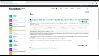 Delphi 10.3 Rio support for TMS Components