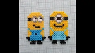 Миньон из термомозаики/Minion made from thermo mosaic