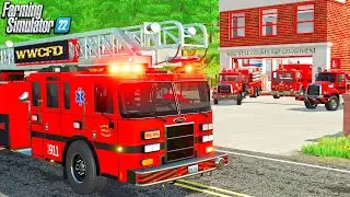 NEW FIRE TRUCKS + FIRE STATION | CAN WE MAKE MILLIONS? FARMING SIMULATOR 22