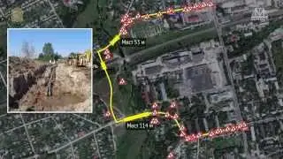 Строительство путепровода через ж/д пути в г. Павловский Посад, июль 2015