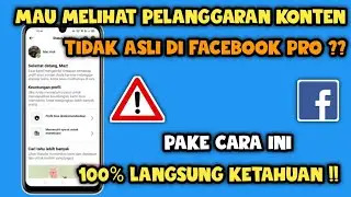 Cara melihat Pelanggaran konten Tidak asli di facebook profesional | Cara melihat pelanggaran kta