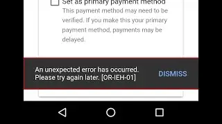 An unexpected error has occurred. Please try again later. [OR-IEH-01] - Google Adsense Payments