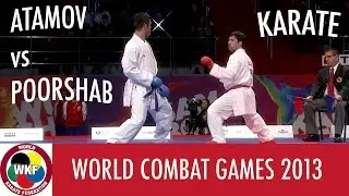 Karate Men's Kumite +84kg. ATAMOV vs POORSHAB. World Combat Games 2013 | WORLD KARATE FEDERATION