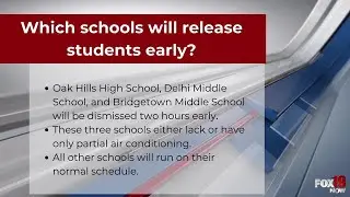 Oak Hills School District to release students from some schools early due to extreme heat