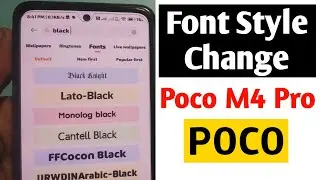 how to change font style in poco m4 pro | apply new font style poco m4 pro 4g