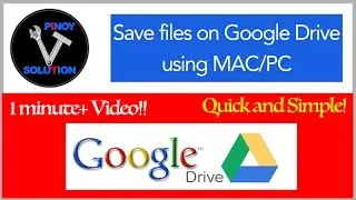 How to save files on google drive using MAC or
