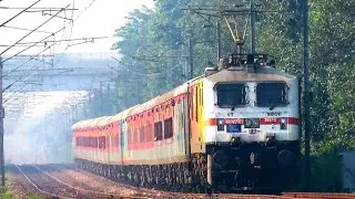 Indore Amritsar Express with Fortune advertisement livery Vadodara WAP 7, Indian Railways...!!