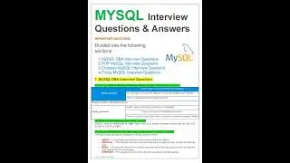 MYSQL INTERVIEW◾QUE & ANS