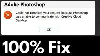 could not complete your request because photoshop was unable to communicate with creative cloud