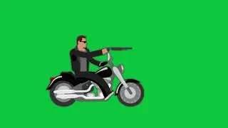 Cartoon Terminator Animation Green Screen Video