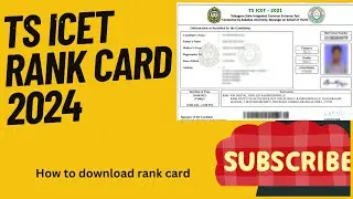Ts Icet rank card download 2024||how to download TS ICET rank card
