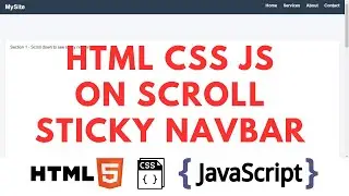 How to create sticky Navigation bar On Scroll using HTML CSS JavaScript