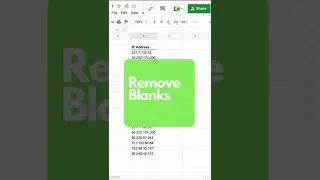 Remove Blanks Explained in 15 Seconds Google Sheets Excel #googlesheets #excel #googlesheetstips