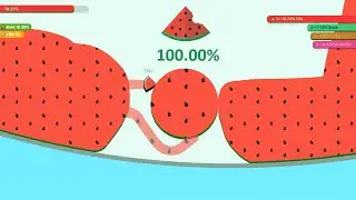 Paper.io 2 [Watermelon] Map Control: 100.00%