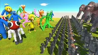 Mutant Primates War | Rainbow Friends Attack - Animal Revolt Battle Simulator
