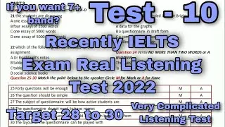 VERY HARD LISTENING TEST 2022 | IDP REAL IELTS LISTENING TEST 2022 | NEW IELTS LISTENING TEST 2022