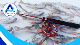 Зимняя рыбалка в мороз. Ловля окуня на ратлины. Рыбалка в Сибири.