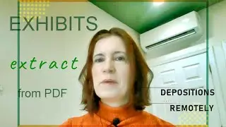 How to Extract a Page from a PDF Document to be an Exhibit in a Deposition