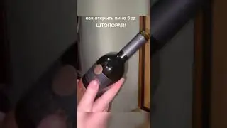 Лайфак -Как открыть вино без штопора.