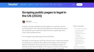 Is it legal to scrape public pages?