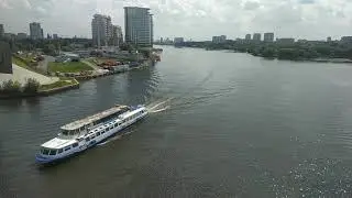 Москва-река с моста ленинградского шоссе 15 июня 2021 г.