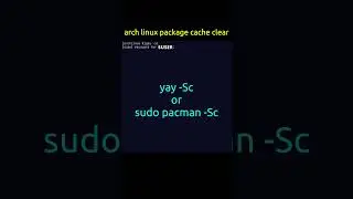 arch linux clean package cache #short