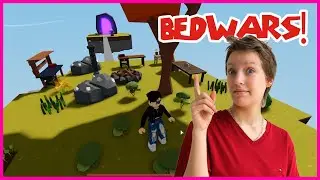 Playing Bedwars in Roblox!