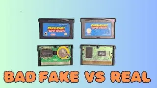 Fake Gameboy Advance Cartridge Compared to the Real one