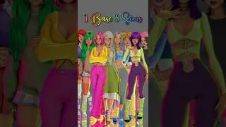 1 base 8 sims ❤️🧡💛💚🩵💜🩷🤍🖤 