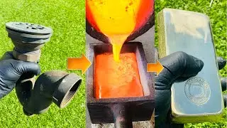 DIY Drainage Pipe To Perfection - Trash To Treasure - ASMR Metal Melting - BigStackD Brass Casting