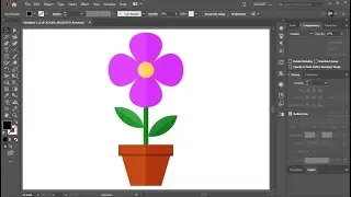 How to Draw a Potted Flower in Adobe Illustrator - Easy!