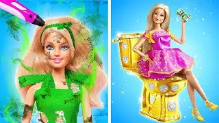 Broke Barbie Gets Adopted by a Rich Girl 💸 Crazy Rich Makeover & Life Hacks