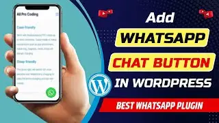 How to add WhatsApp chat button in WordPress website | Best WhatsApp plugin for WordPress