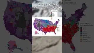 r/MapP*rn | The Largest Religion in Every American County