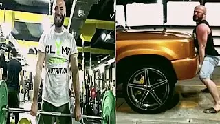 Магомед Исмаилов СДЕЛАЛ СТАНОВУЮ ТЯГУ 220 КГ И Поднял Машину!