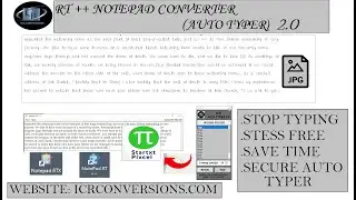 Notepad  RT++  Auto Typer Software | RT++ Notepad Converter | RT++ Auto Typer Software | Data Entry