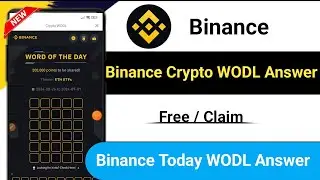 Binance Crypto WODL Answer Today | Word Of The Day | Theme ETH ETFs 1 Sep 2024
