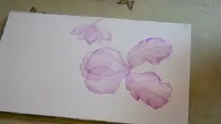 Как нарисовать цветы акварелью.\  Layered petals watercolor painting technique.