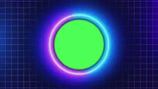 Neon Glowing Circle Border Animation Green Screen effect For Logo animation Full HD