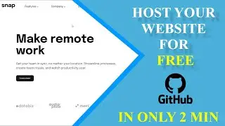 Host Website for FREE on GitHub in 2 Minute Only 