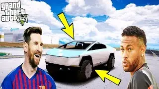 MESSİ YENİ TESLA CYBERTRUCK SATIN ALIYOR VE NEYMAR'LA GEZİYOR! - GTA 5